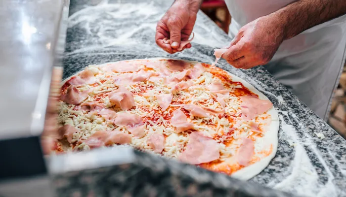 pizza au jambon